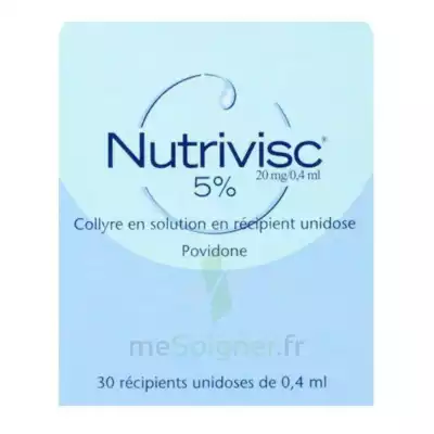 Nutrivisc 5 % (20 Mg/0,4 Ml) Collyre Sol En Récipient Unidose 30unidoses/0,4ml à Pradines